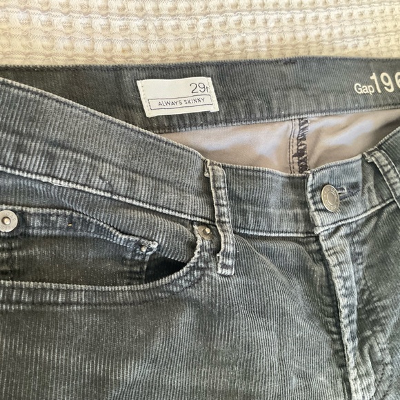 Grey classic Gap Cords, 1969 Always Skinny, 29R - Picture 3 of 6